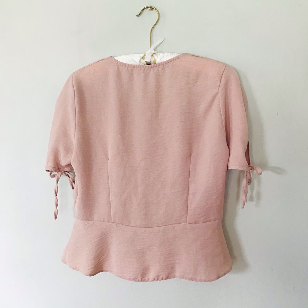 Topshop | pink peplum top | size 10 - Picture 5 of 5